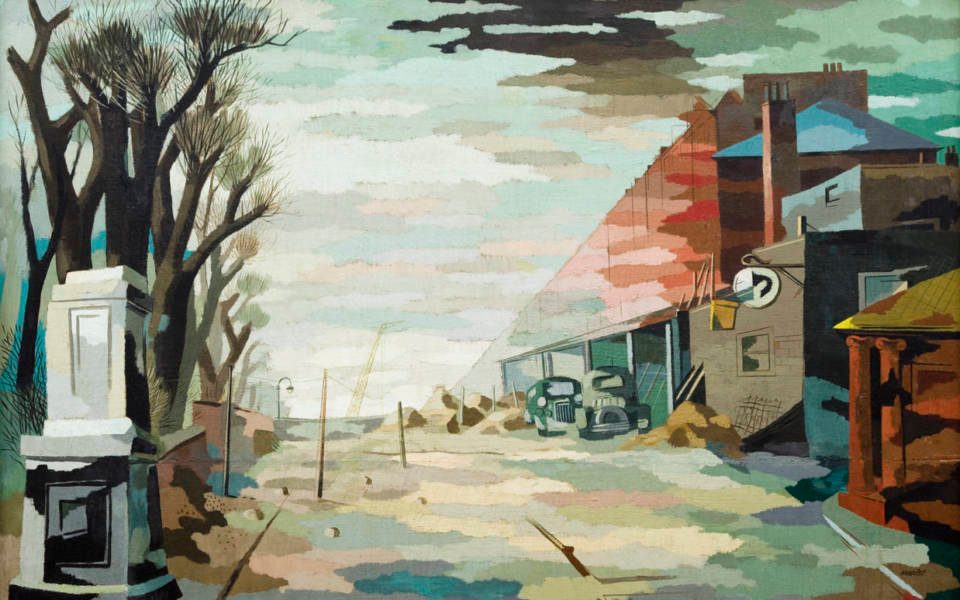 Walter Nessler, Haverstock Hill, c.1938-9, oil on board, Pallant House Gallery (On loan from a Private Collection, 2006)