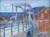 A painting by British painter Harold Gilman of a canal bridge in Flekkefjord, Norway