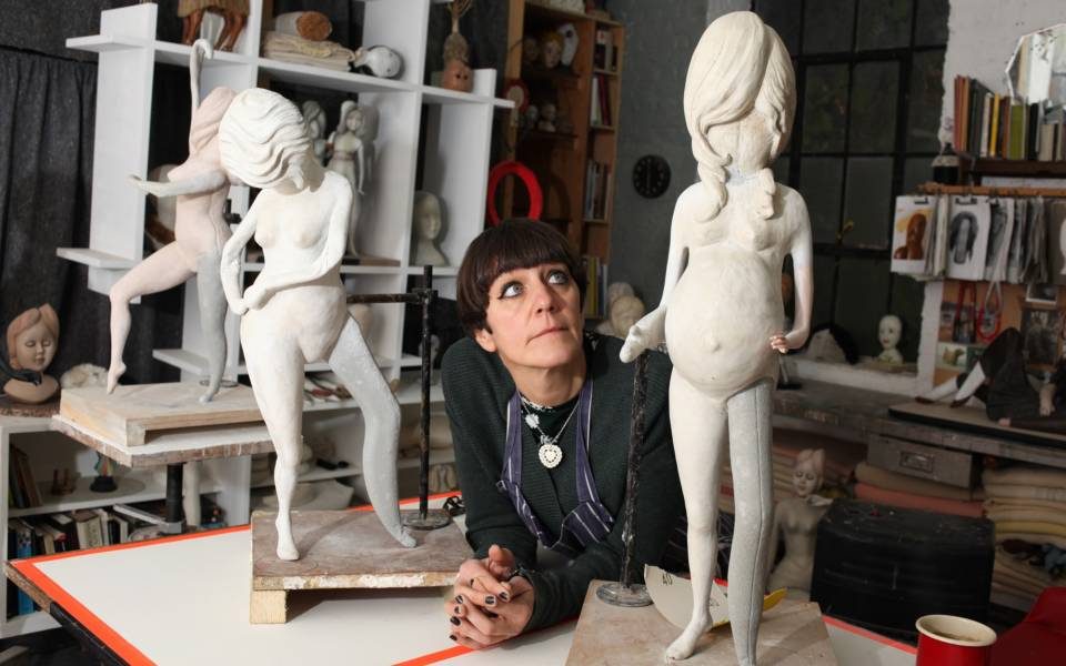 Cathie Pilkington in her studio