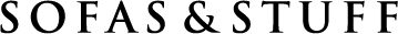 Logo that says in block capital black text 'Sofas and stuff'